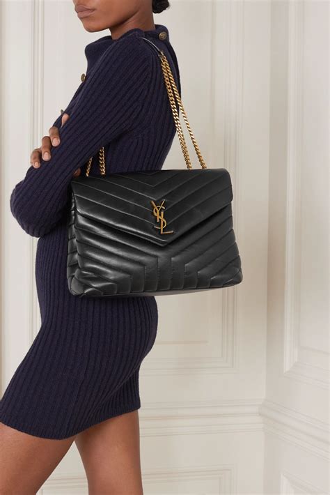 ysl large black quilted bag|st loulou ysl shoulder bag.